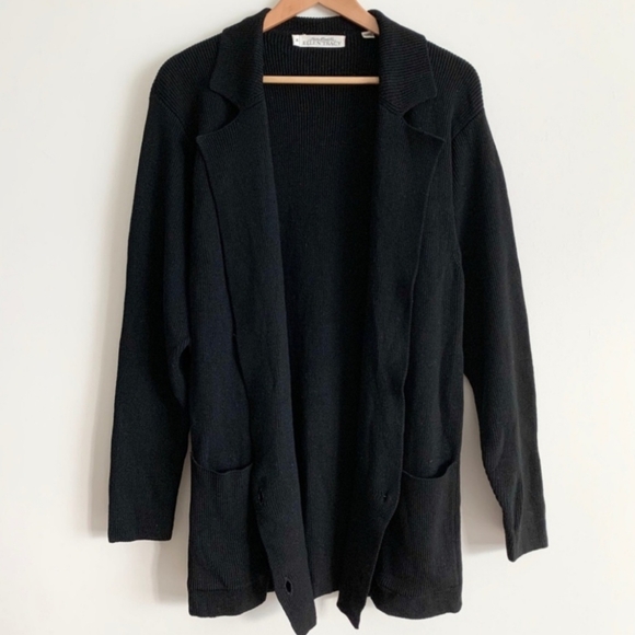 Vintage Ellen Tracy Black Double Breasted Cardigan - Picture 8 of 10